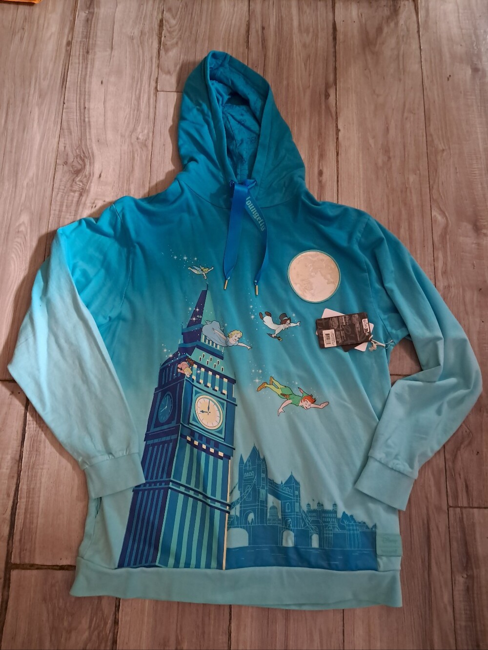 Disney Peter Pan GITD Loungefly Hoodie L